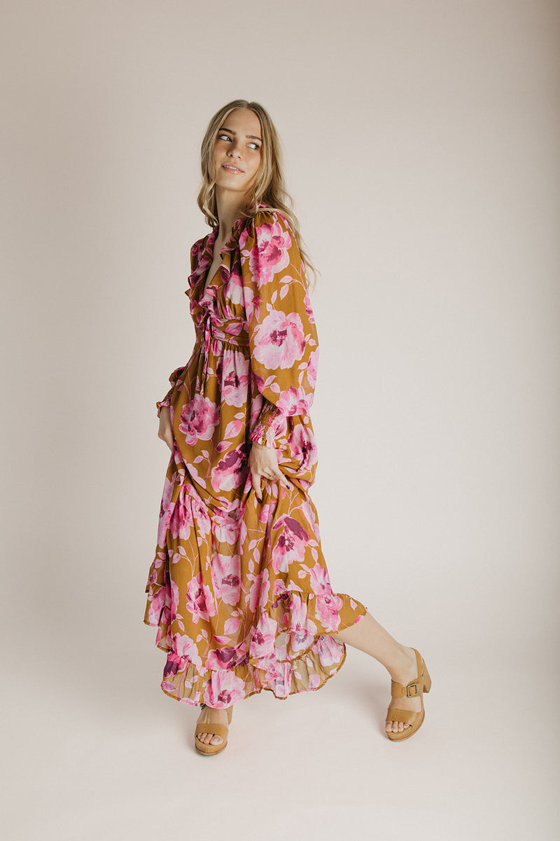 The Olivio Floral Maxi Dress in Rose Dawn