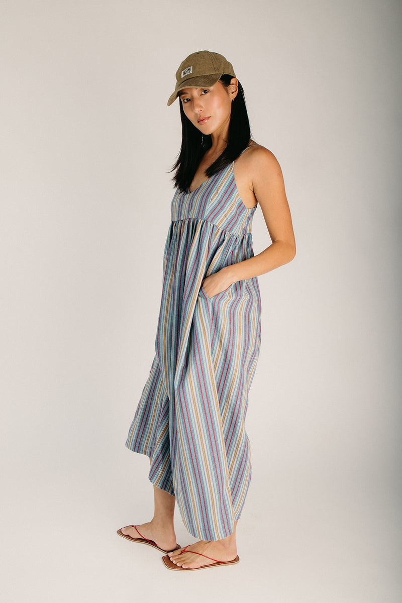 The Rowlan Striped Maxi Tank Dress in Multi – Piper & Scoot