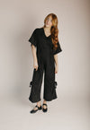 The Wardell Washed Knit Jumpsuit in Black
