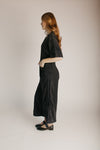 The Wardell Washed Knit Jumpsuit in Black