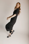 The Wardell Washed Knit Jumpsuit in Black