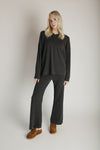 The Denniston Ribbed Knit Set in Charcoal