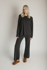 The Denniston Ribbed Knit Set in Charcoal
