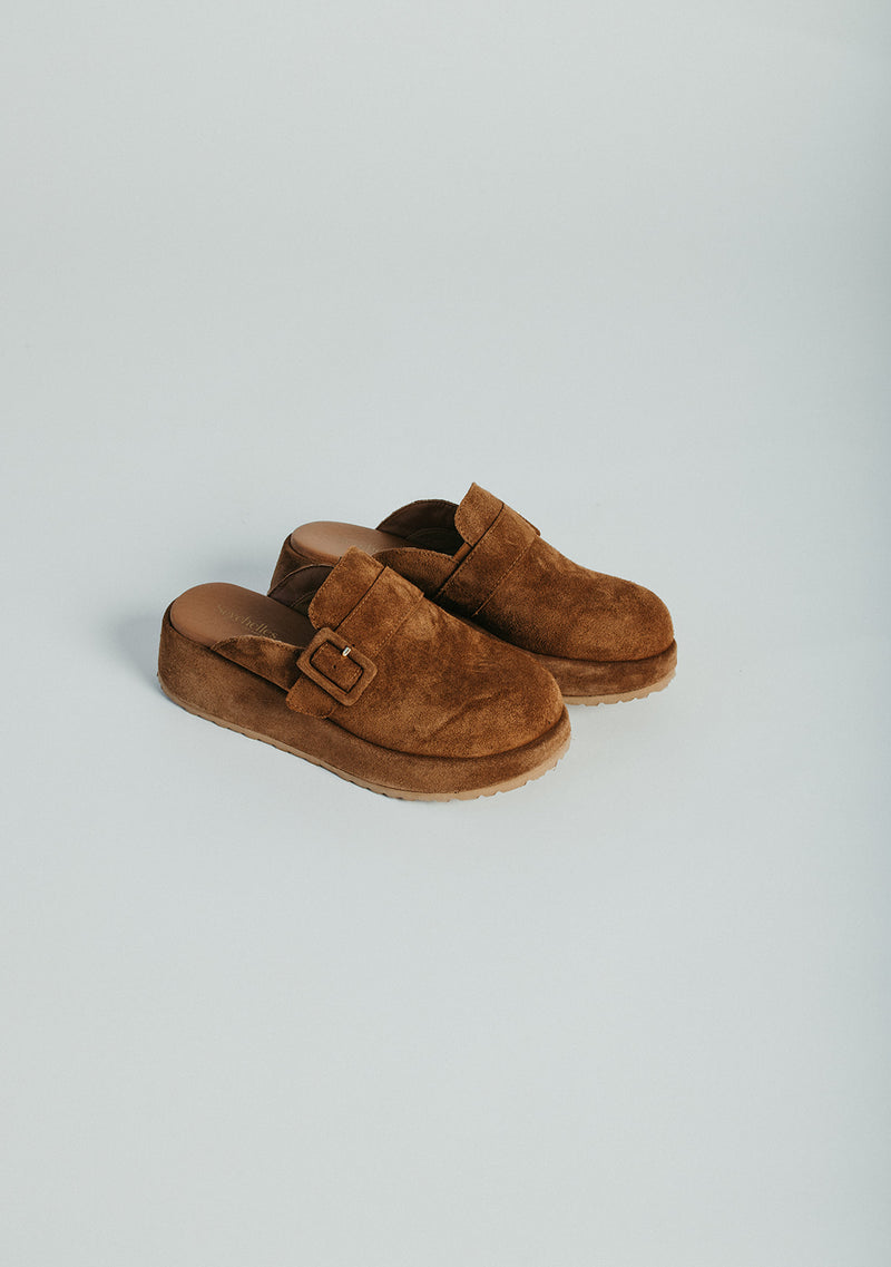 Seychelles: Come Together Platform Mule in Brown Suede