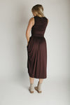 The Statham Boat Neck Maxi Dress in Chocolate