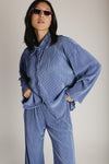 The Travers Pleated Everyday Set in Denim