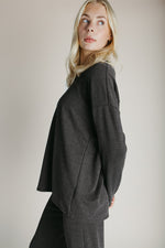The Denniston Ribbed Knit Set in Charcoal