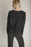 The Denniston Ribbed Knit Set in Charcoal