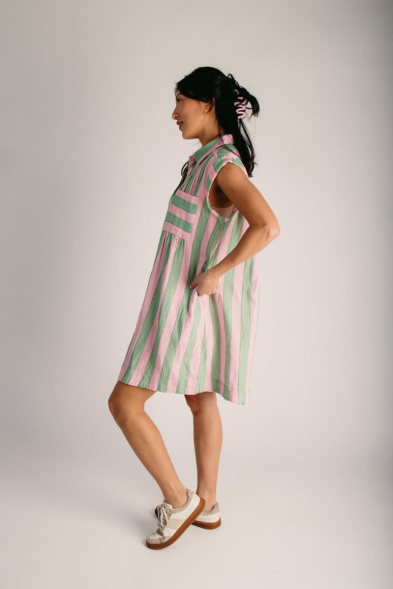 mint dress pink shoes Carly Airbrush Tennis Dress in Pink