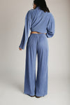 The Travers Pleated Everyday Set in Denim