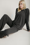 The Denniston Ribbed Knit Set in Charcoal