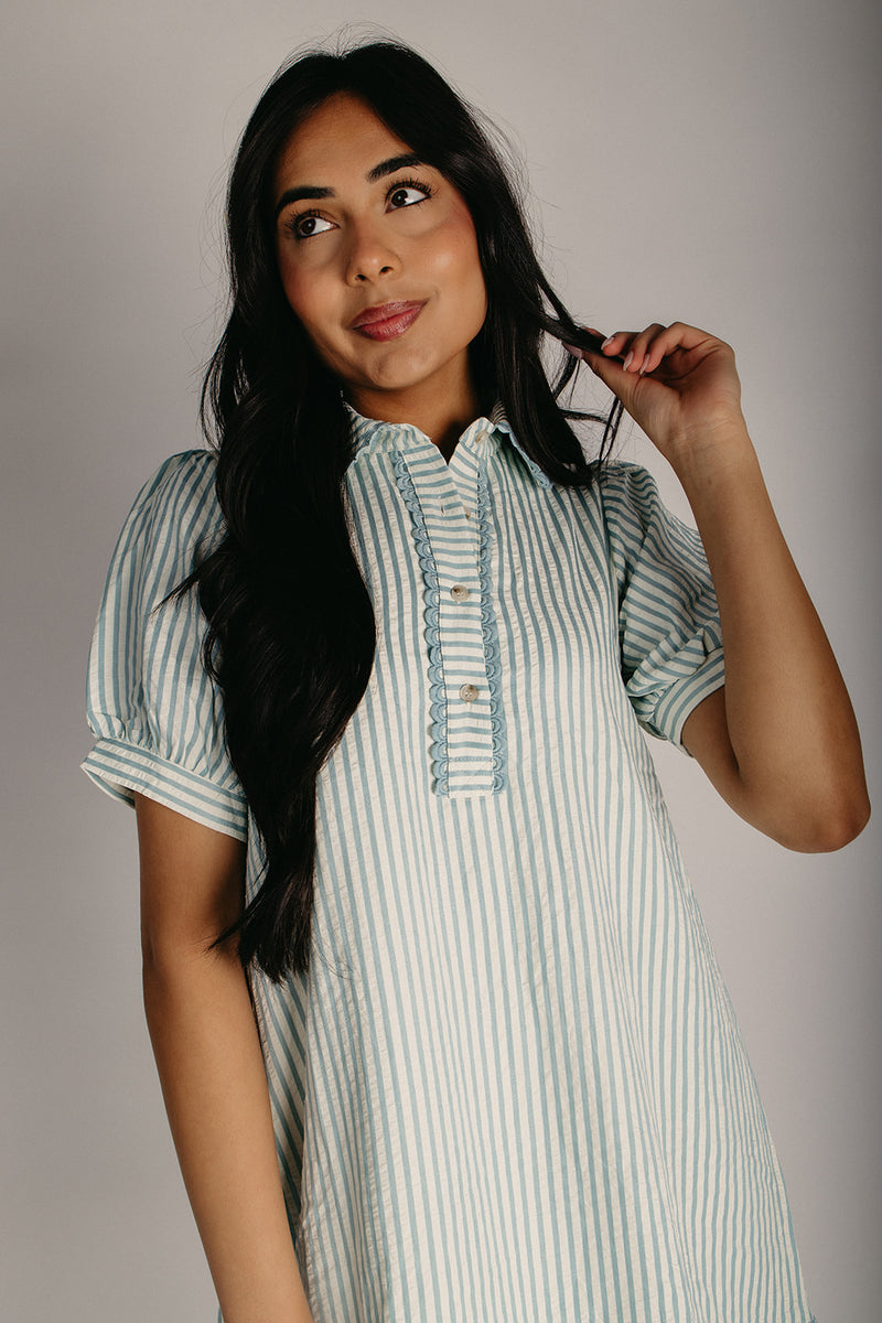 blue and cream striped dress French Sailor Navy & Cream Stripe Dress – Wheels and Dollbaby