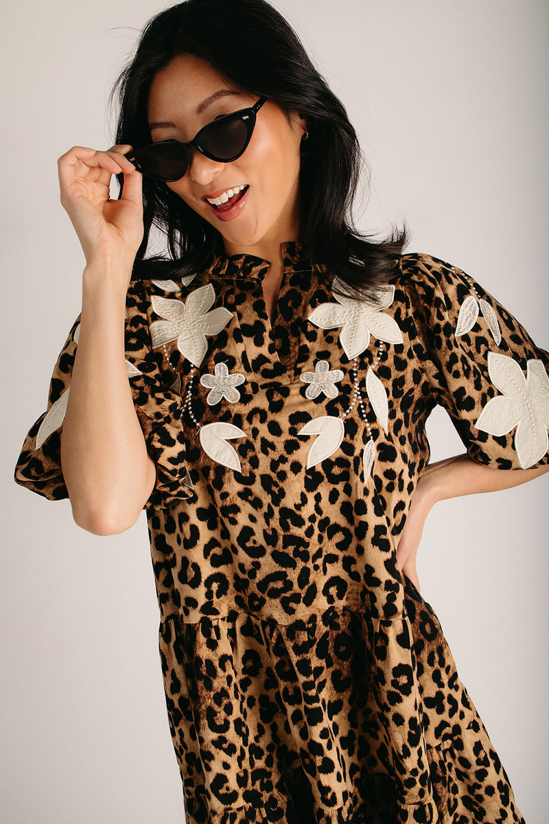 The Gallivan Babydoll Dress in Leopard – Piper & Scoot