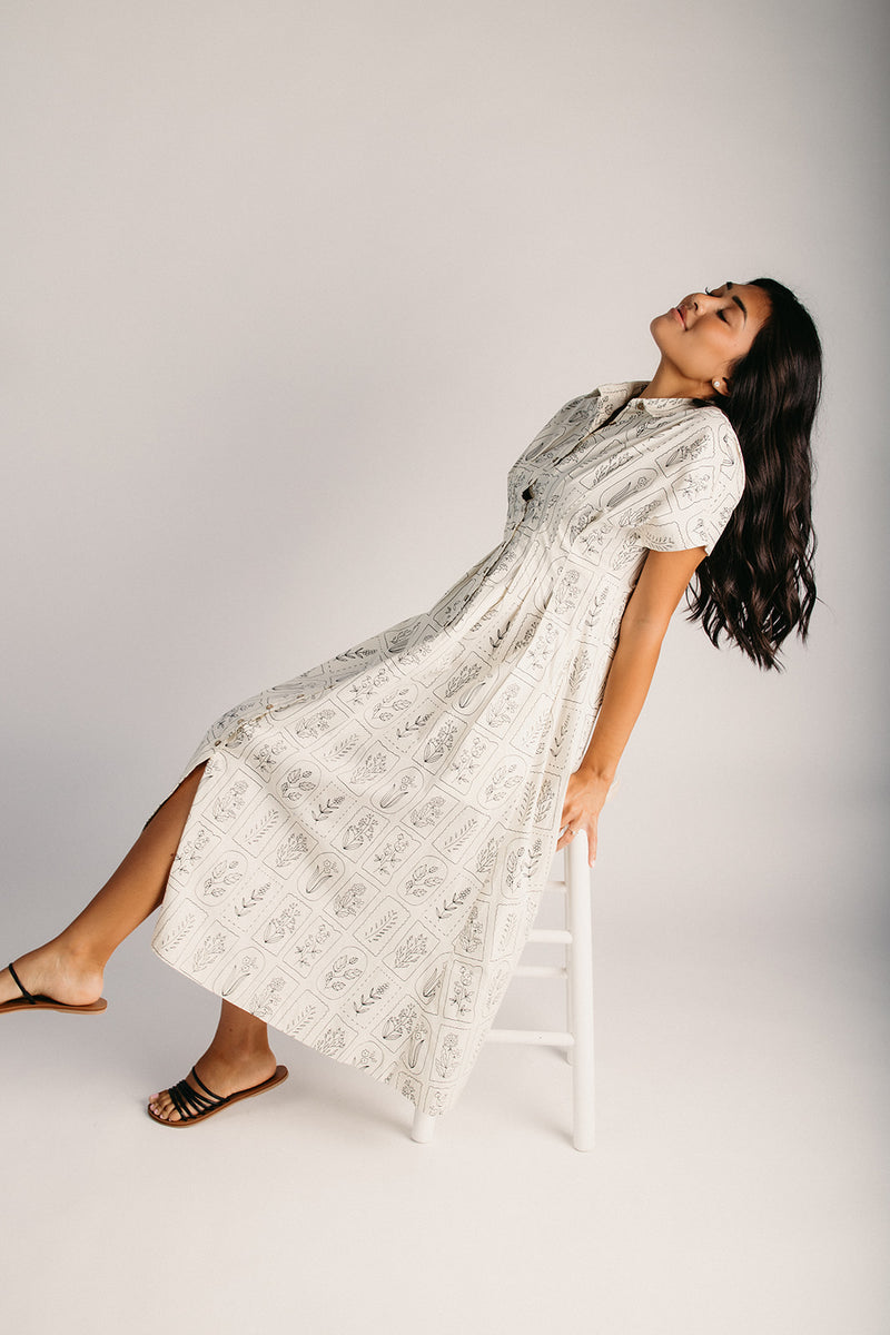beige black dress The Dartmouth Printed Button-Up Dress in Beige + Black – Piper & Scoot