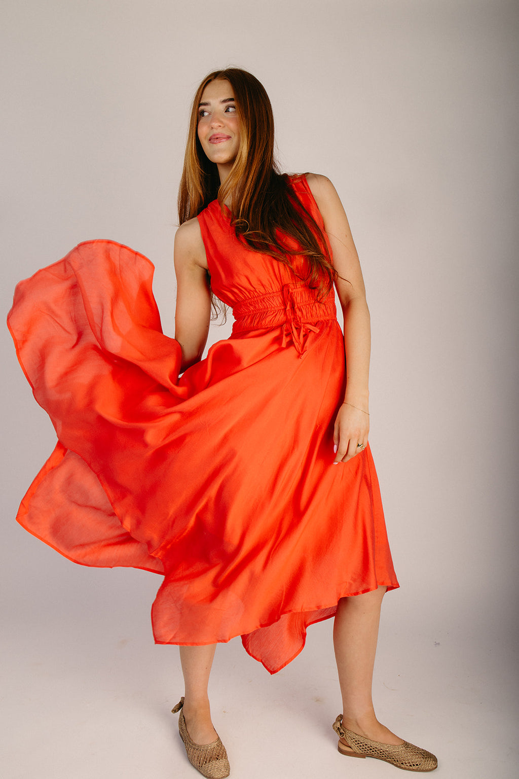 スローブイエナ　habi JQ Cami Dress habi Spangle ブラウス×Cami Dress（ワンピース）｜SLOBE IENA