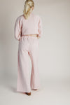 The Rosberg Quilted Peplum + Pant Set in Blush