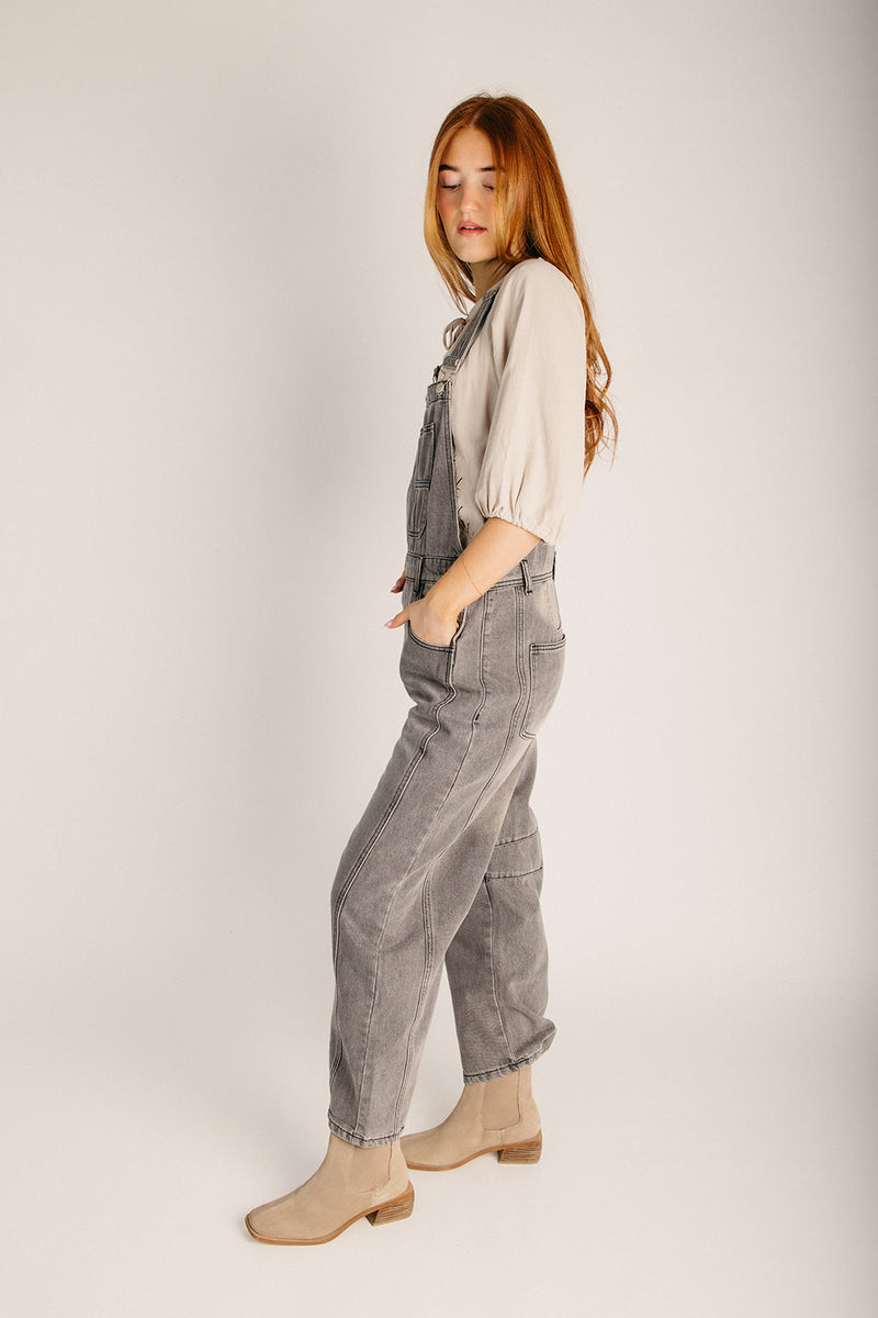 The Silvis Slouchy Overall in Grey Wash – Piper & Scoot