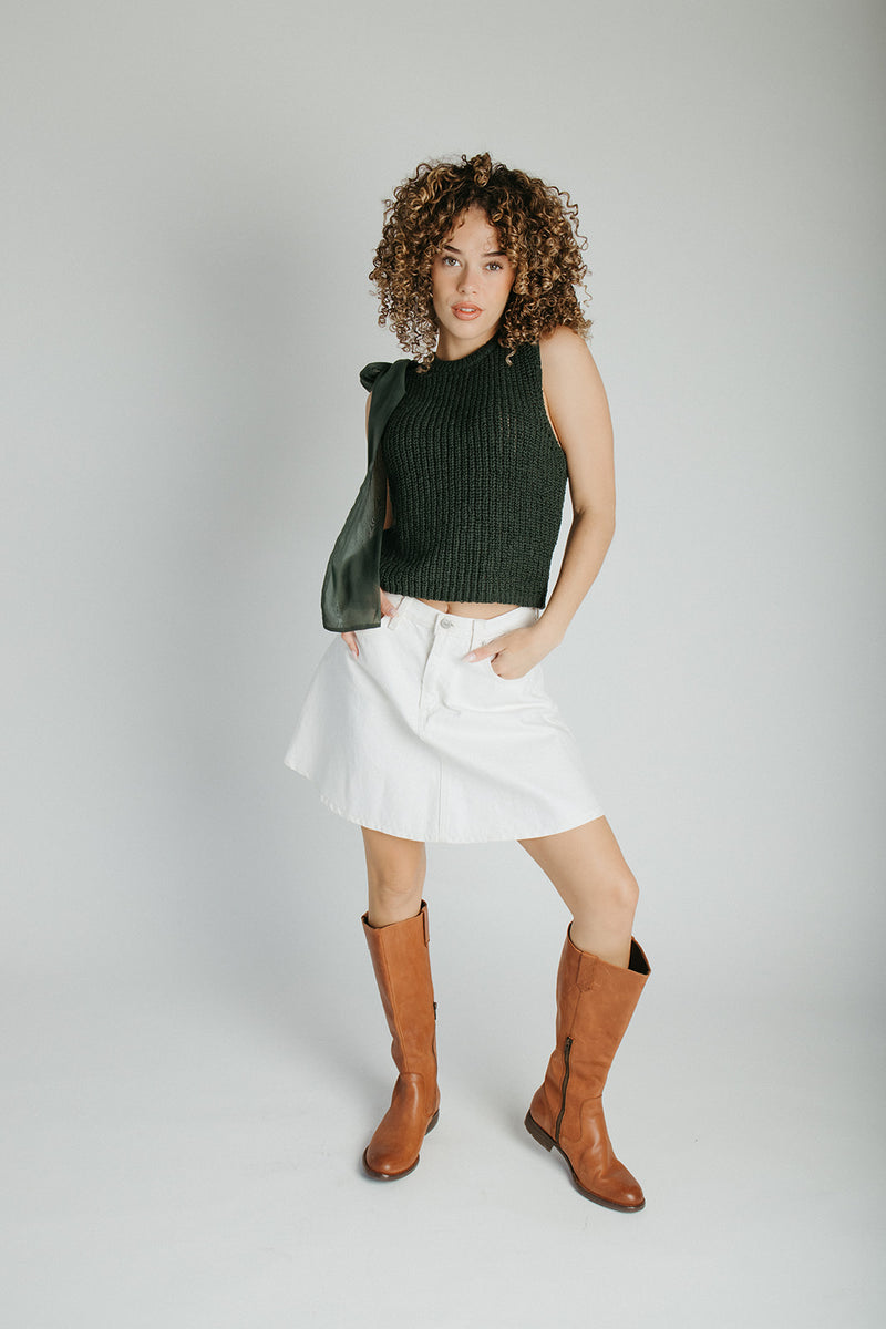 The Gosney Bow Detail Tank in Green