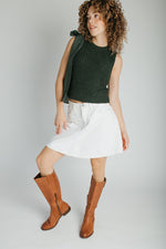 The Gosney Bow Detail Tank in Green