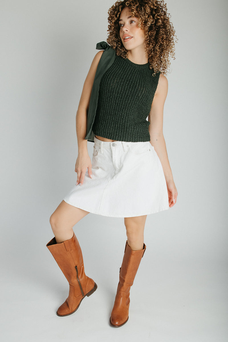 The Gosney Bow Detail Tank in Green