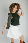 The Gosney Bow Detail Tank in Green