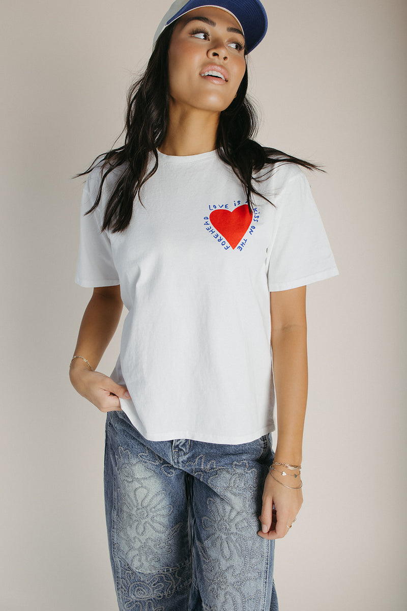 The Barkley Heart Graphic Tee in White