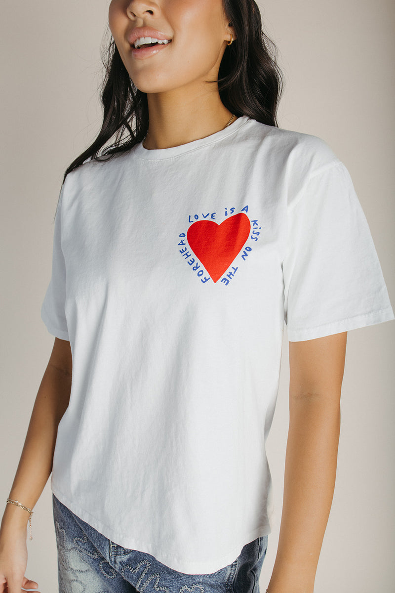 The Barkley Heart Graphic Tee in White