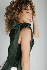 The Gosney Bow Detail Tank in Green