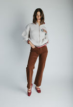 The Howdy Cowgirl Zip-Up Jacket in Light Grey