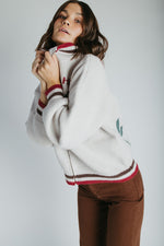 The Howdy Cowgirl Zip-Up Jacket in Light Grey