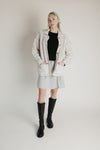 The Emmett Button-Up Knit Cardigan in Heather Grey