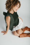The Gosney Bow Detail Tank in Green