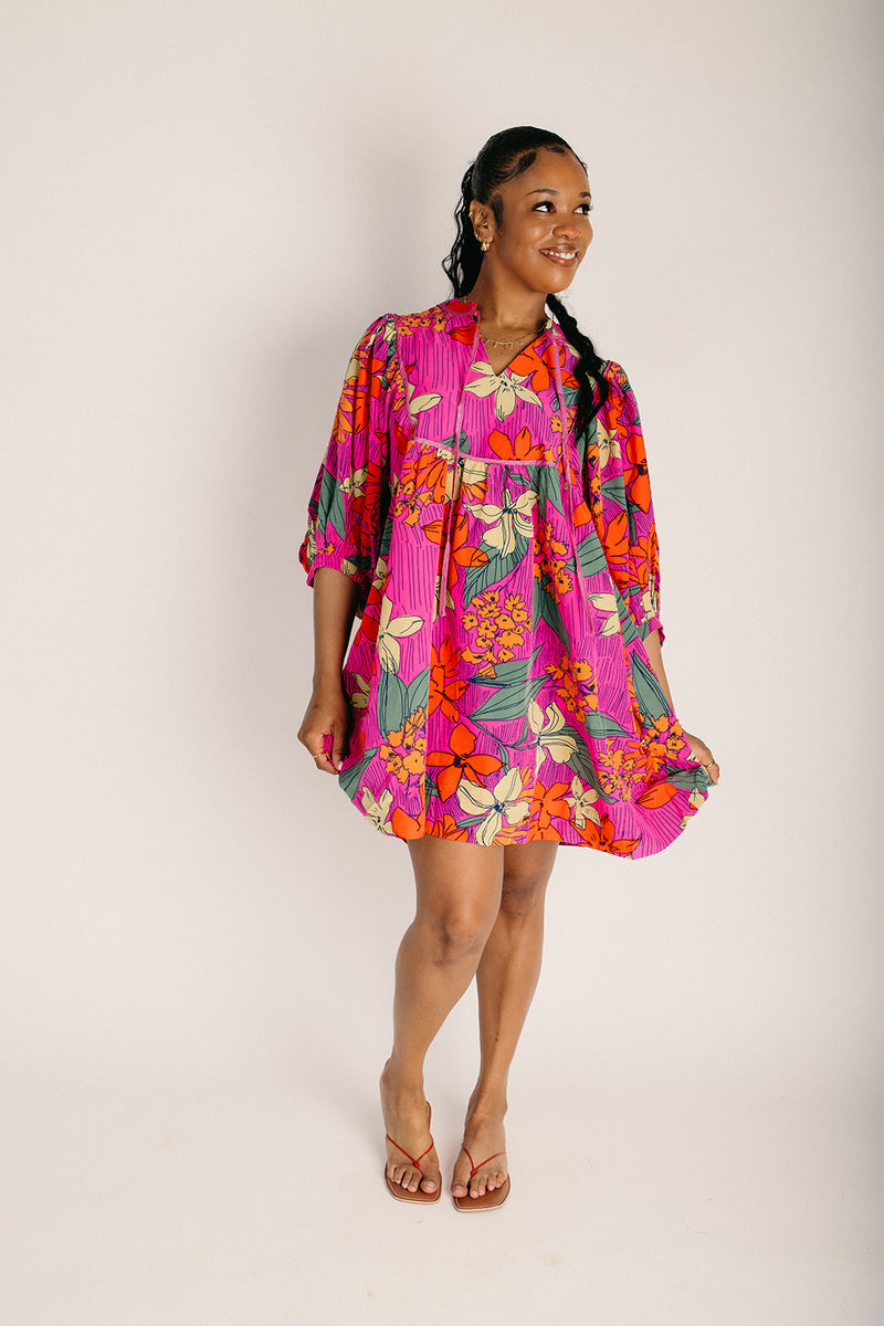 neon rose grapefruit dress Neon Rose gingham ruffle tiered midaxi dress in pink
