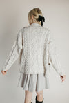 The Emmett Button-Up Knit Cardigan in Heather Grey