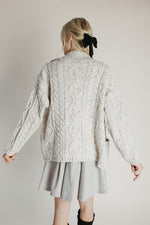 The Emmett Button-Up Knit Cardigan in Heather Grey