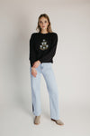The Darinda Tree Sweater in Black