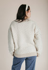 The Keesler Drop Shoulder Sweater in Ivory + Taupe