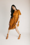 The Germaine Embroidered Overlay Midi Dress in Sienna