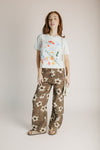 The Zundel Floral High Waisted Pant in Brown