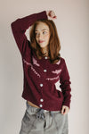 The Alessi Wester Motif Sweater in Chocolate + Pink