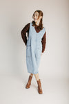 The Caffery Denim Overall Dress in Light Wash