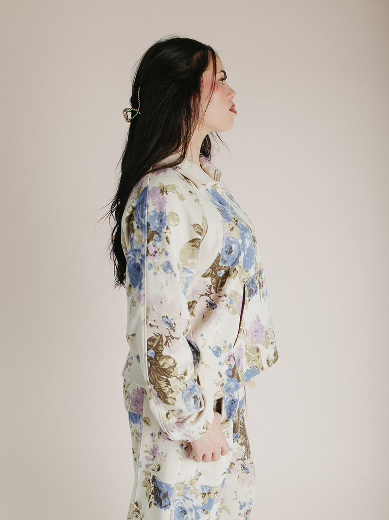 The Rue Floral Lounge Set in Beige