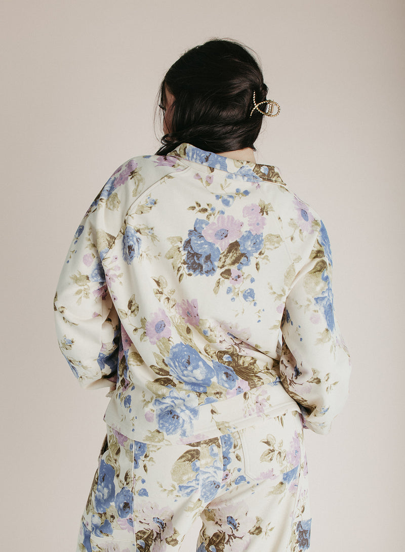 The Rue Floral Lounge Set in Beige