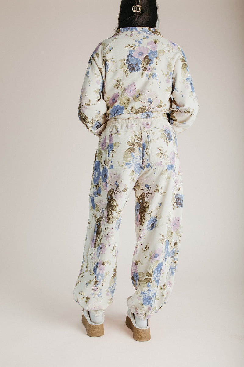 The Rue Floral Lounge Set in Beige