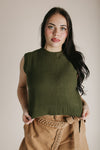 The Deann Knit Vest in Olive