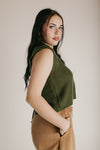 The Deann Knit Vest in Olive
