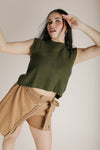 The Deann Knit Vest in Olive