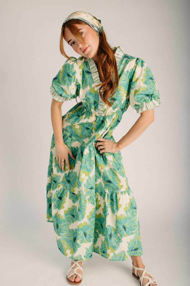 leora midi dress green Leora Gown