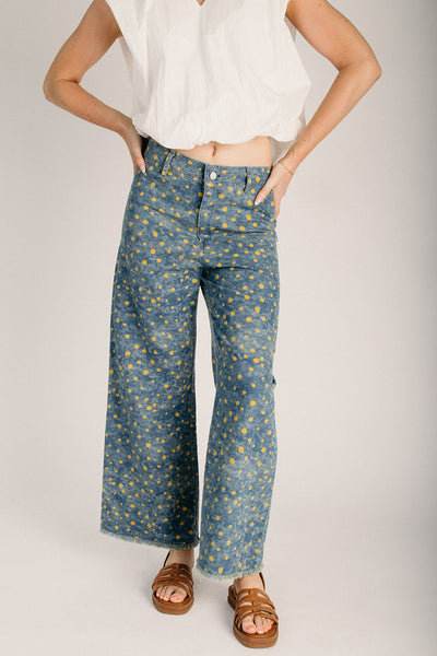 The Maxie Speckled Patterned Pant in Denim Blue – Piper & Scoot
