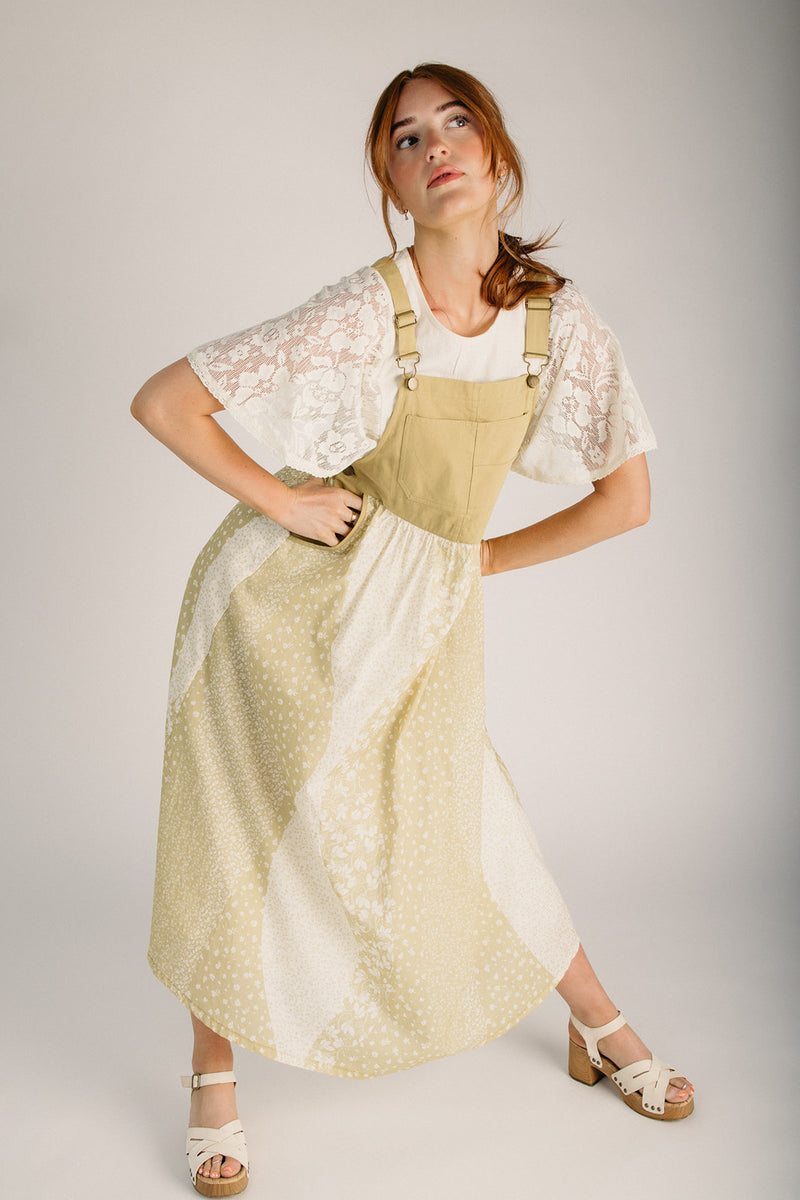 gold overall dress Gold Flame Flower Embroidered Corduroy Overall Mini Dress